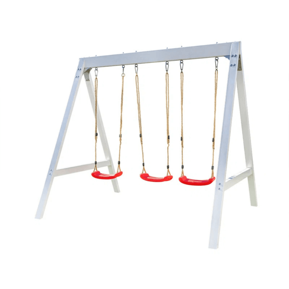 Sports power Vinyl-Covered Wood Swing Set – Classic & Durable for Outdoor Fun
