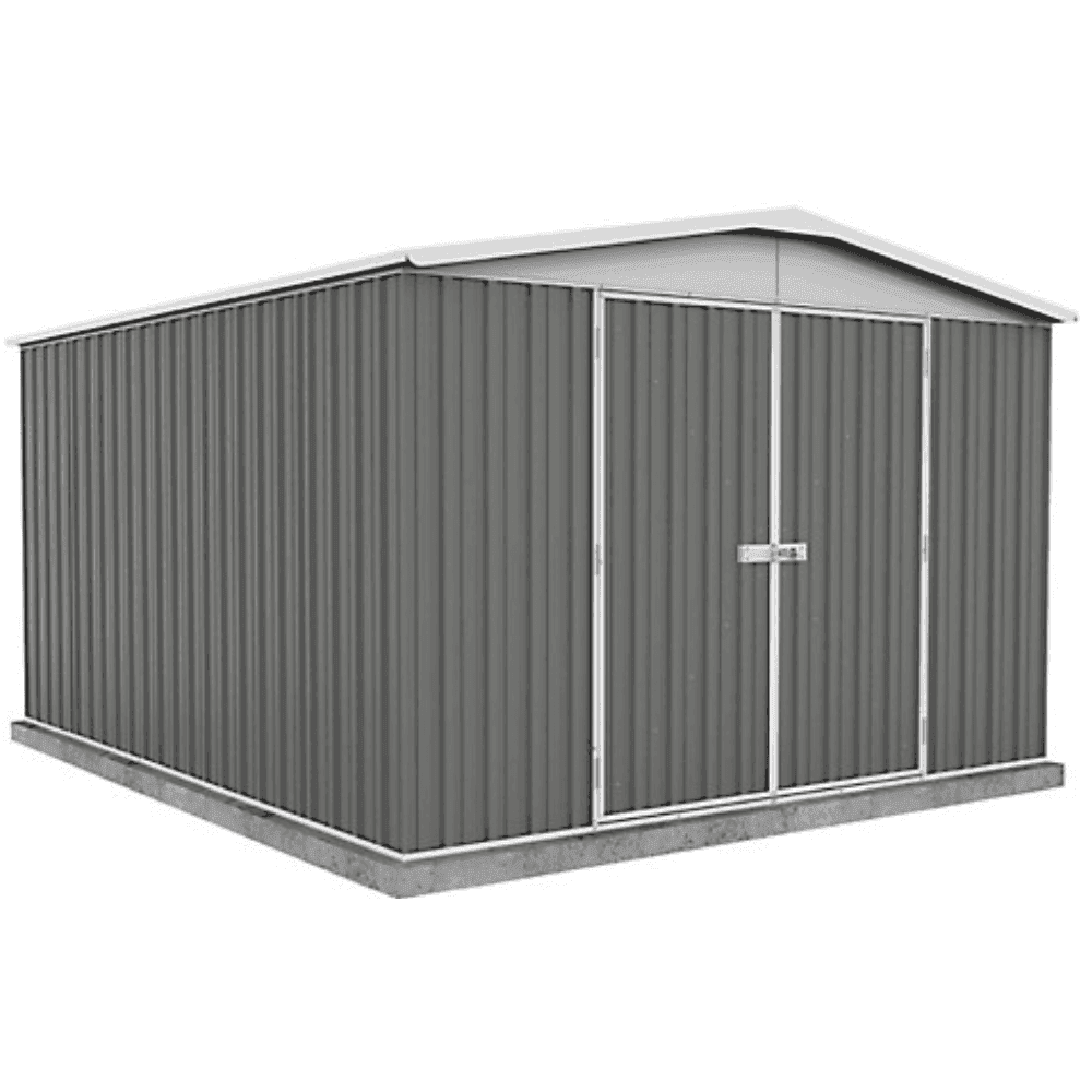VEIKOUS 10 ft. W x 12 ft. D Outdoor Metal Storage Shed in Gray (120 sq. ft.)